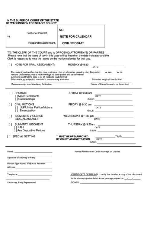 13 Washington Superior Court Forms And Templates Free To Download In PDF