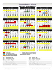 2023 2024 School Calendar Johnson County Schools