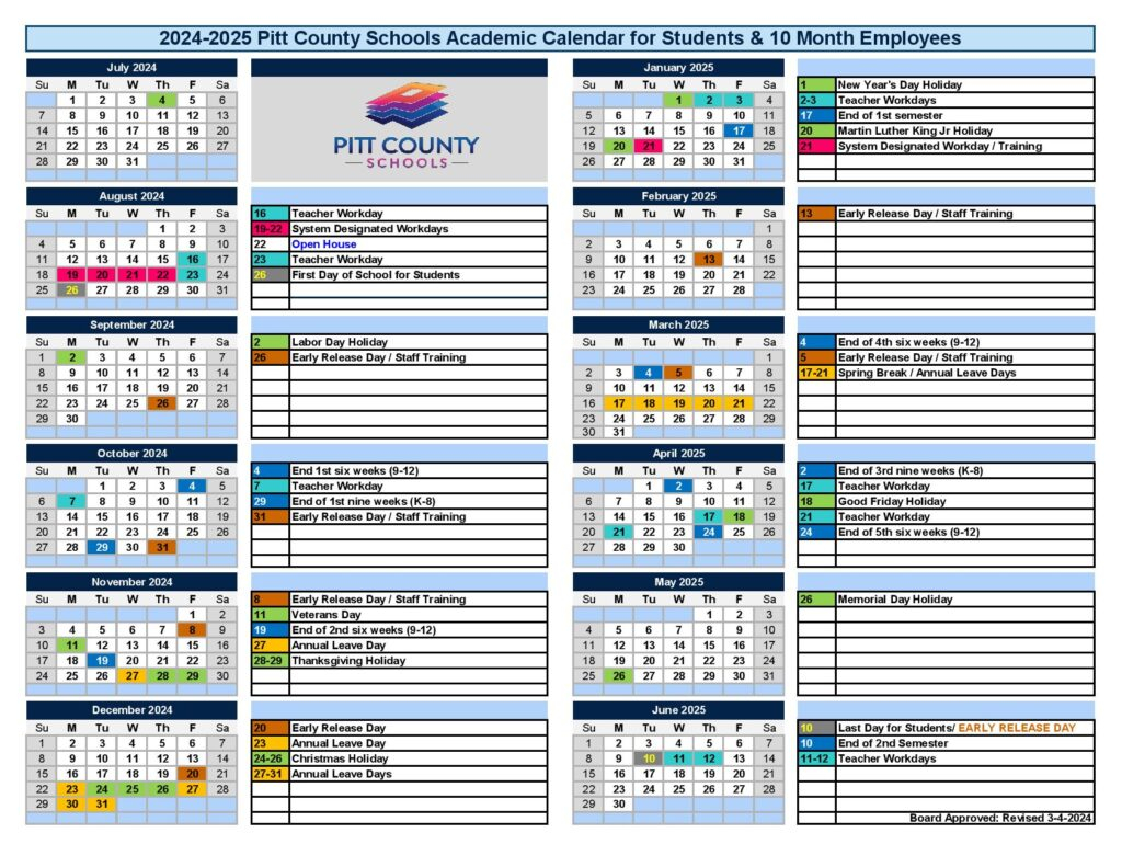 2025 2025 Pitt County School Calendar Nara Tamera