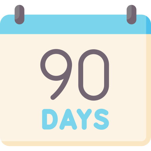 90 Days Free Time And Date Icons
