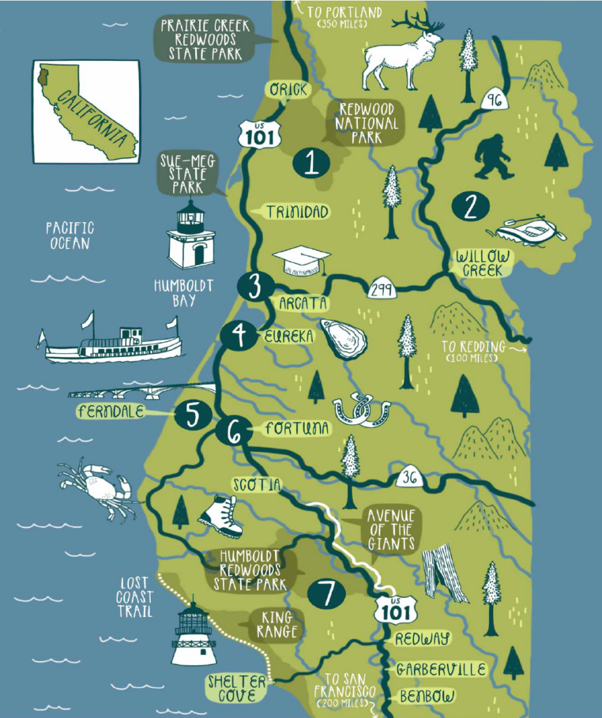 A Real Life Map Of Humboldt County You Should Recognize A Few Places 