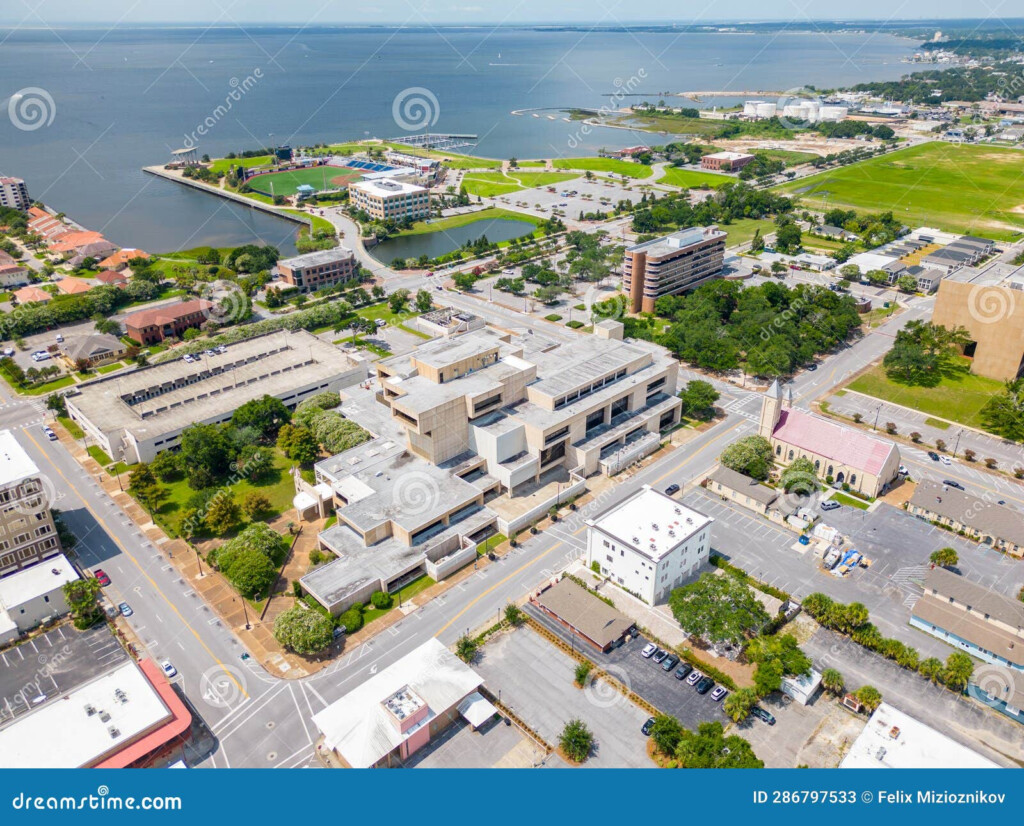 Aerial Photo Escambia County Court House Pensacola FL Stock Image 