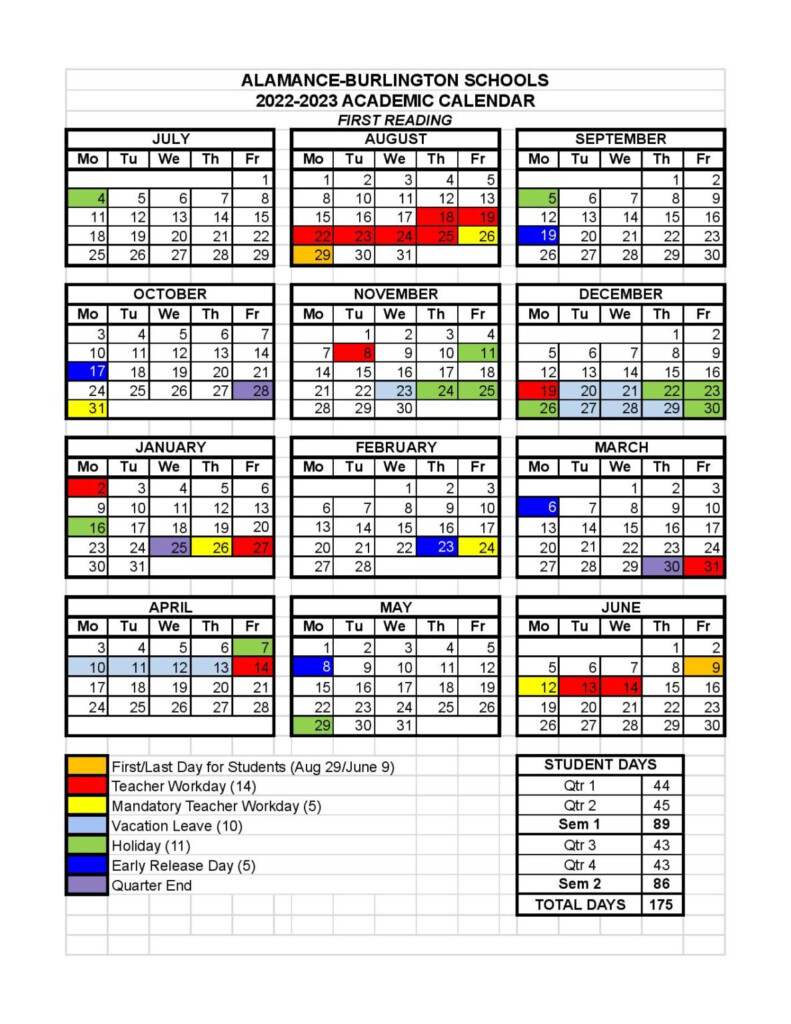 Alamance Community College Calendar Printable Word Searches