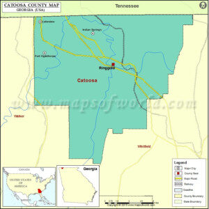 Catoosa County Map Map Of Catoosa County Georgia