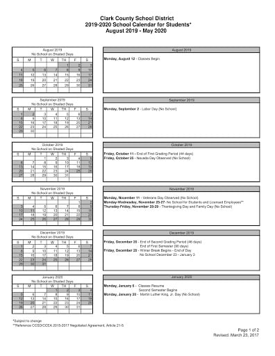 Clark County School Calendar Holidays 2022 23 Important Update