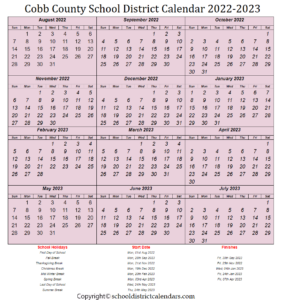 Cobb County 2024 25 Calendar Madel Roselin