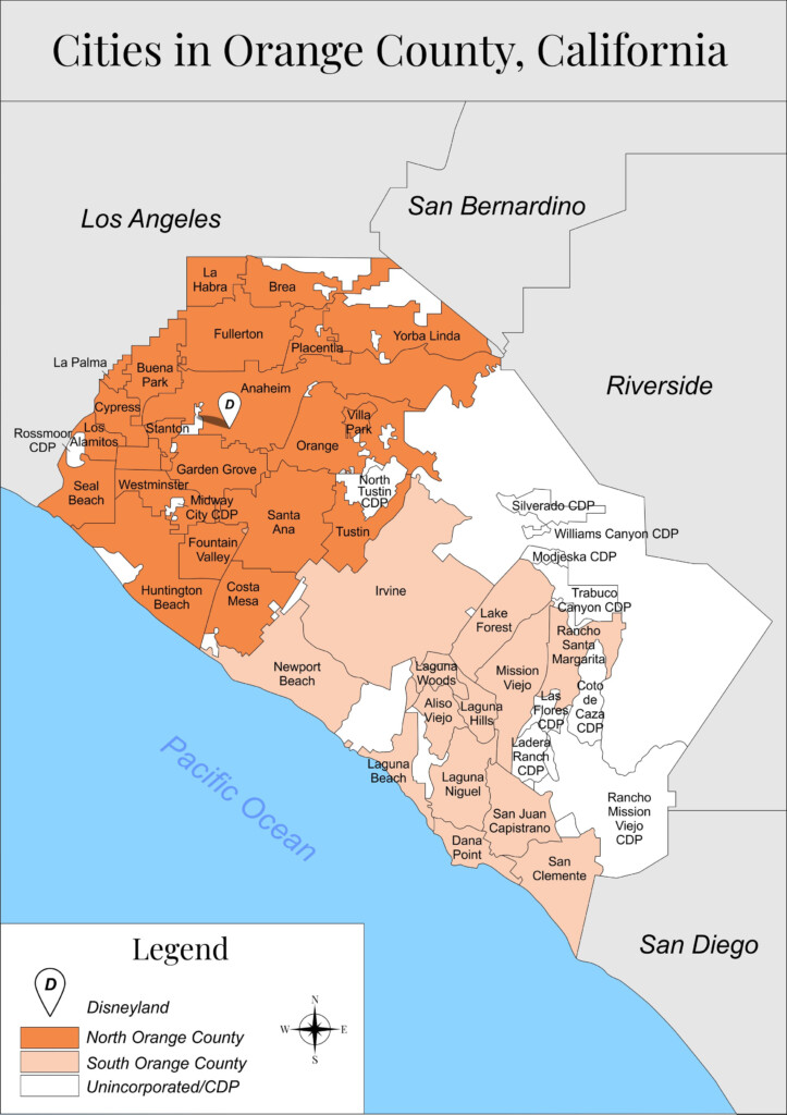 Complete List Of Orange County Cities Map 2024 Orange County 