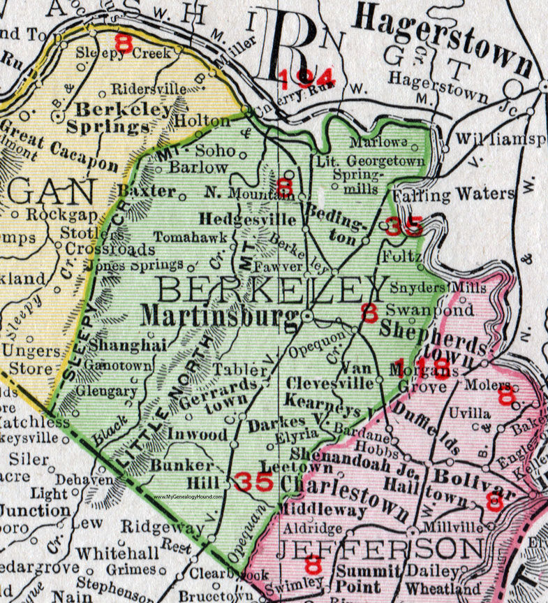 County W Va Map