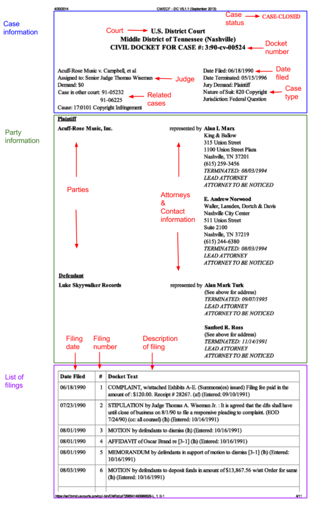 Court Calendar Docket Jacqui Lilllie