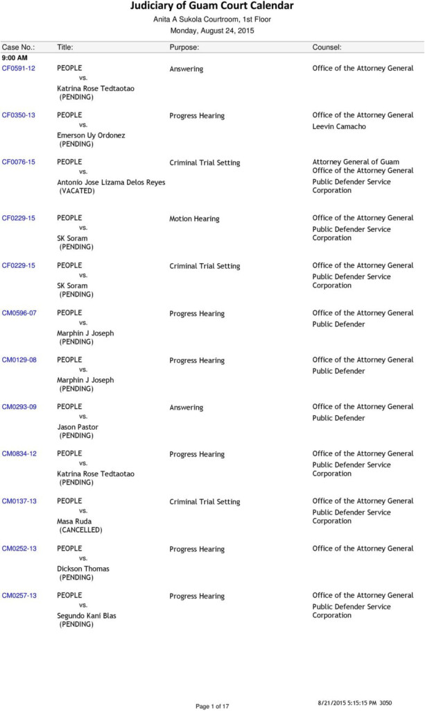 Court Calendars District And Superior Nc Mona Lynett