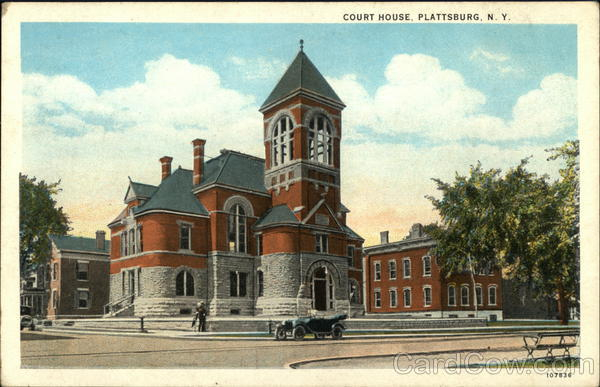 Court House Plattsburgh NY Postcard