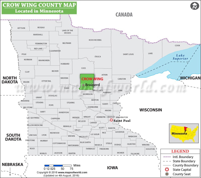Crow Wing County Mn Map