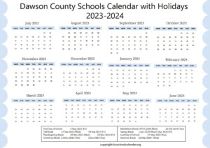 Dawson County Schools Calendar With Holidays 2023 2024
