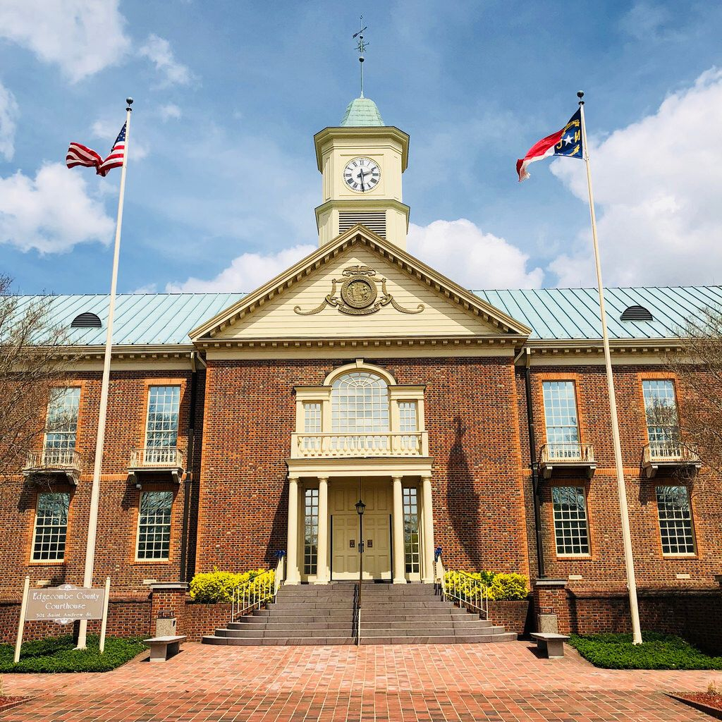 Entryway Of Edgecombe County Courthouse In Tarboro North Carolina 
