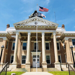 Entryway Of Historic Halifax County Courthouse In Halifax North