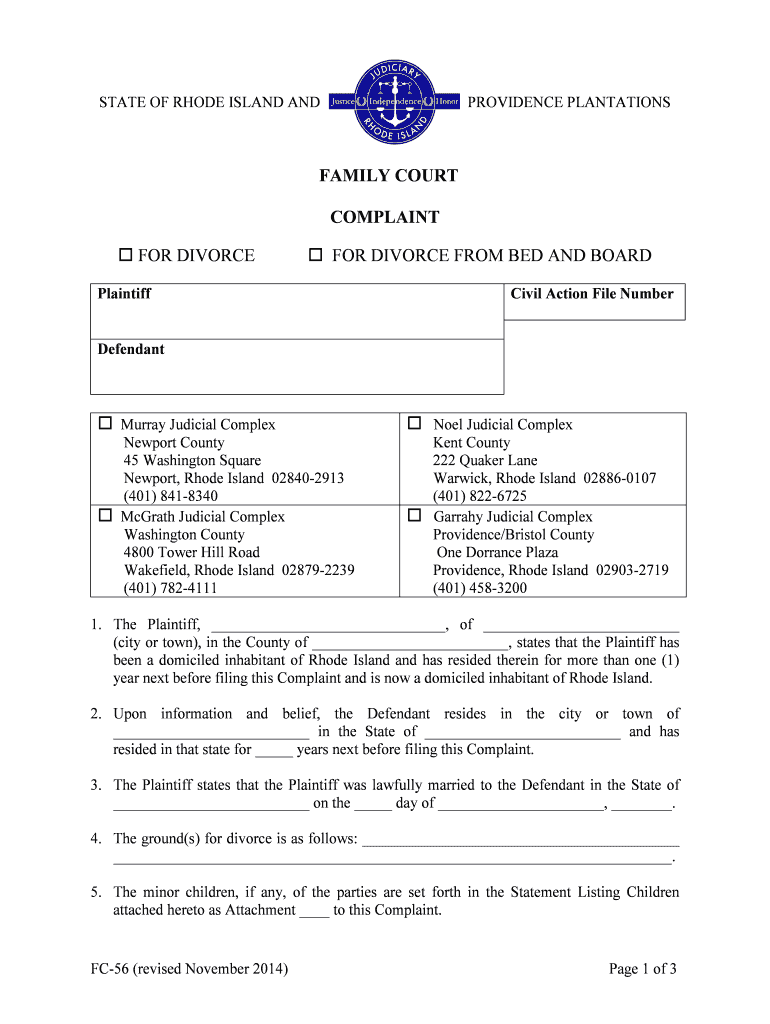 Family Court Calendar Ri Corina Cherilyn