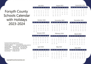 Forsyth County Schools Calendar With Holidays 2023 2024