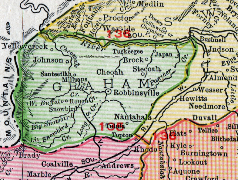 Graham County Nc Map Map Of Rose Bowl