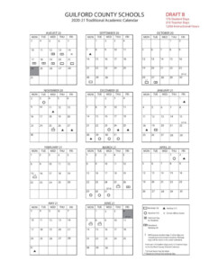 Guilford County Calendar Printable Word Searches