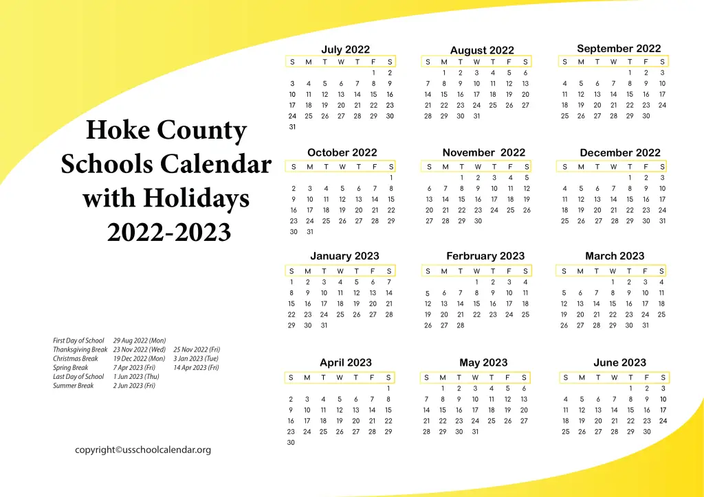 Hoke County Calendar Yetty Katharyn