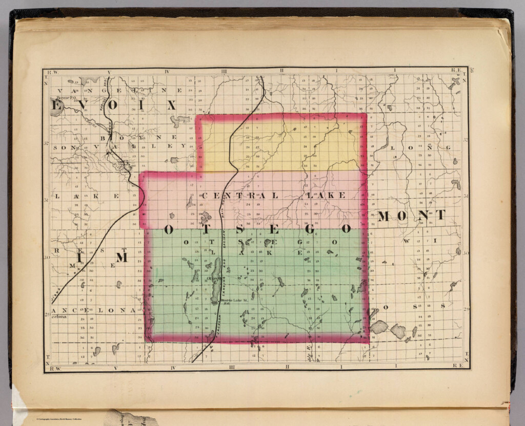  Map Of Otsego County Michigan David Rumsey Historical Map Collection