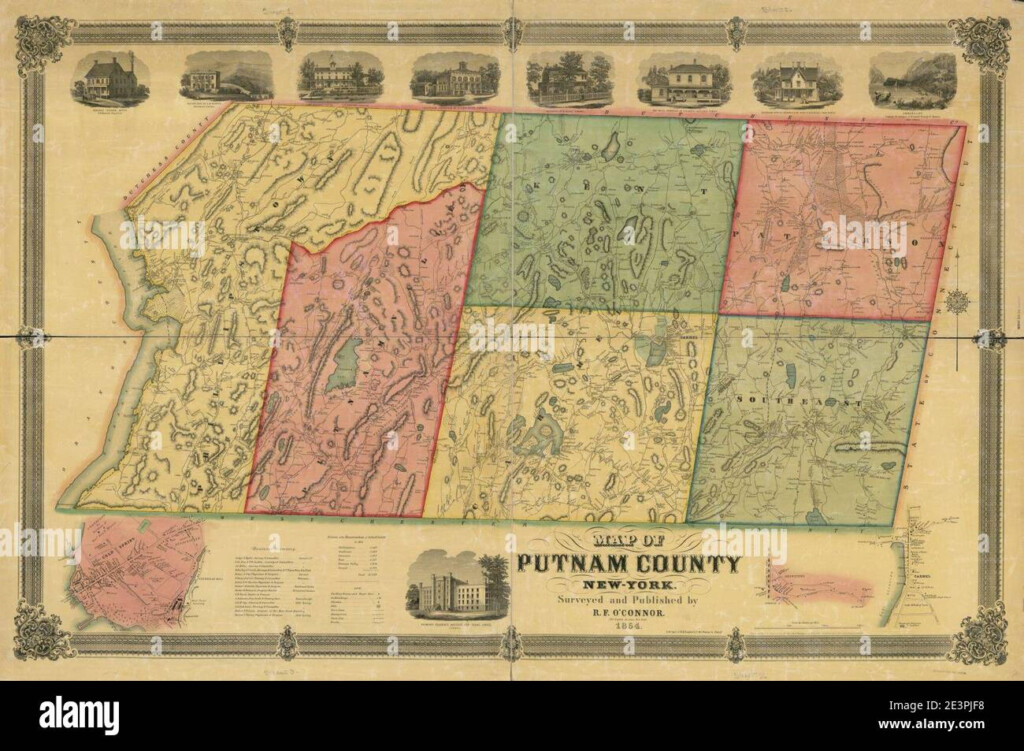 Map Of Putnam County New York Stock Photo Alamy