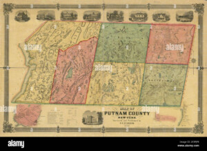 Map Of Putnam County New York Stock Photo Alamy