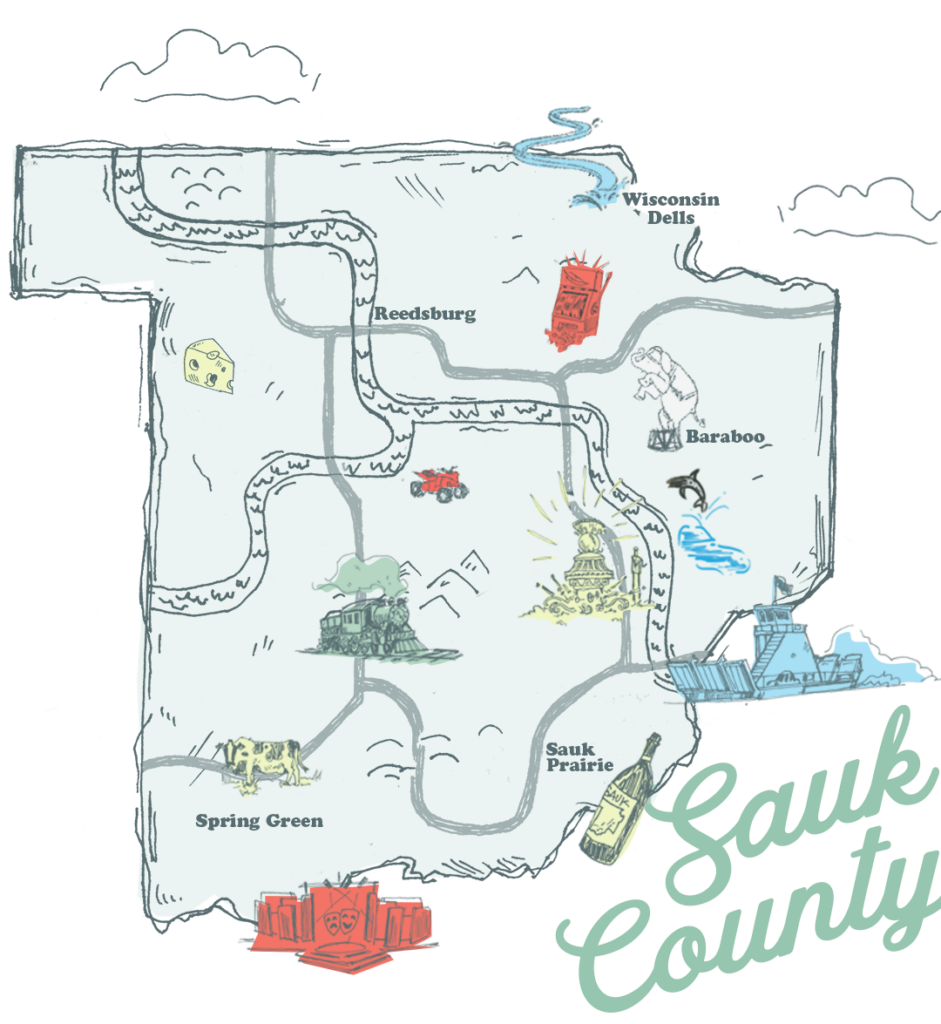 Map Of Sauk County Wisconsin Alanna Leontyne