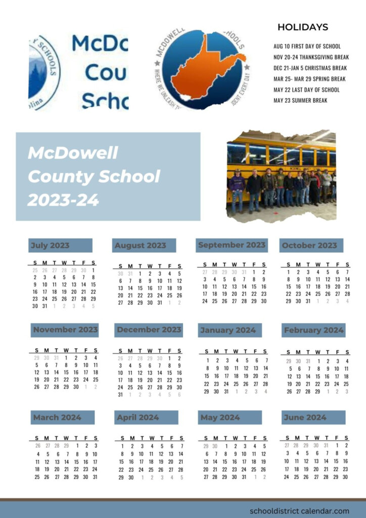 McDowell County Schools Calendar Holidays 2023 2024