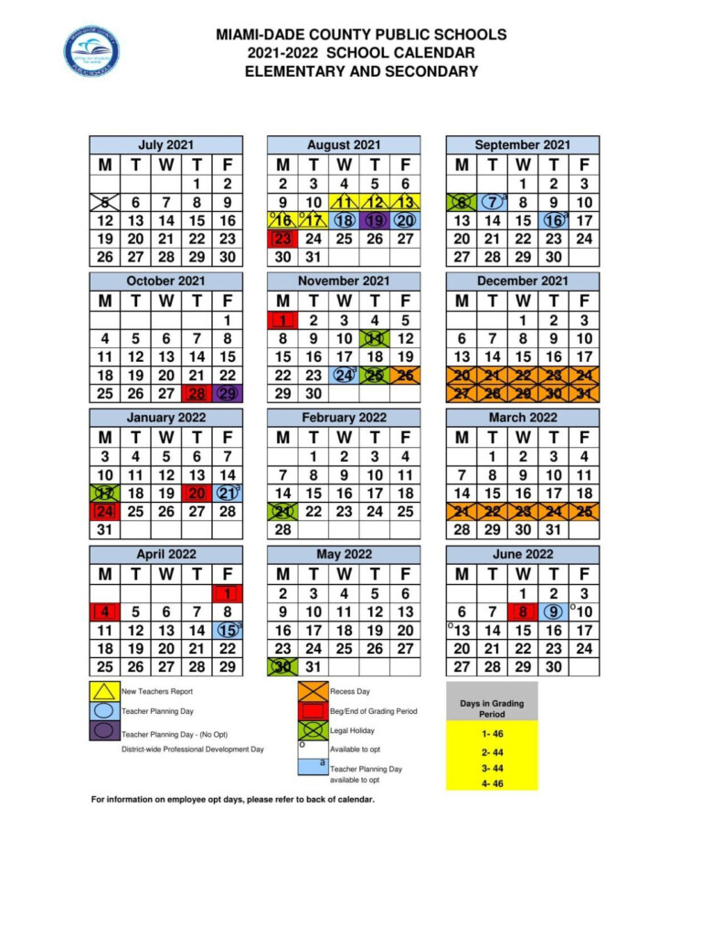 Miami Dade County Public Schools 2021 22 Calendar Announced Miami FL 