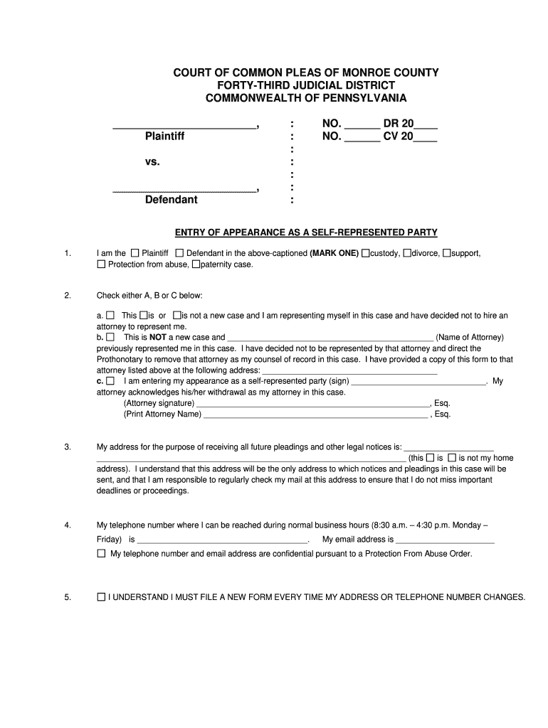 Monroe County Civil Court Forms CountyForms