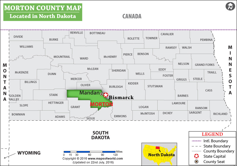 Morton County Map North Dakota