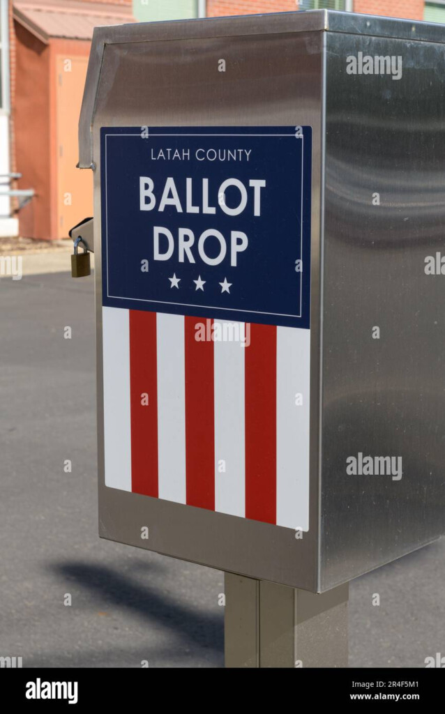 Moscow ID USA May 23 2023 Ballot Drop Box For Latah County In