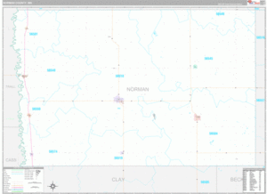 Norman County MN Wall Map Premium Style By MarketMAPS MapSales