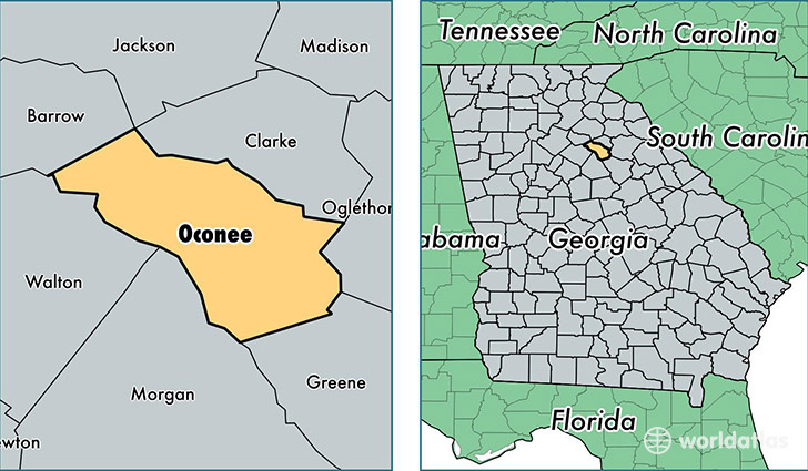 Oconee County Ga Map Cities And Towns Map