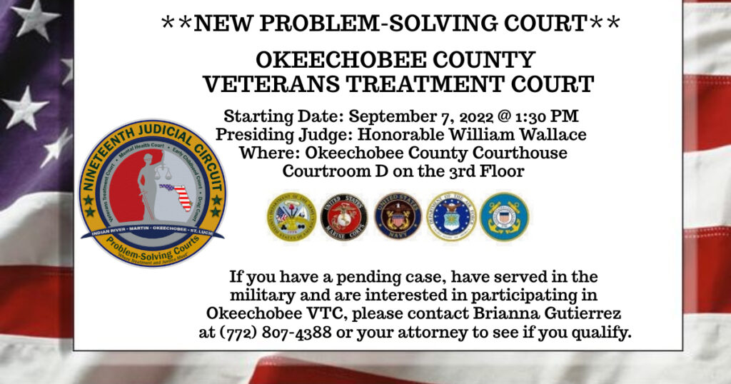 Okeechobee County Launches A Veterans Treatment Court The Florida Bar