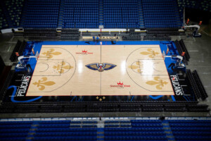 Photos New Orleans Pelicans Unveil New Court Design For 2023 24 NBA