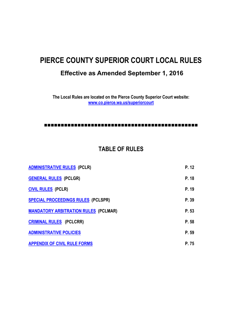 Pierce County Superior Court Commissioners Calendar Tova Ainsley