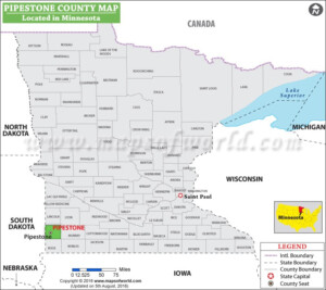 Pipestone County Map Minnesota