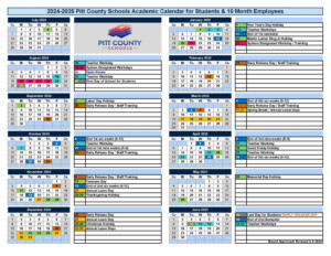 Pitt County Schools Calendar 2024 2025 Holiday Breaks