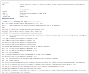 Provincial Court Docket