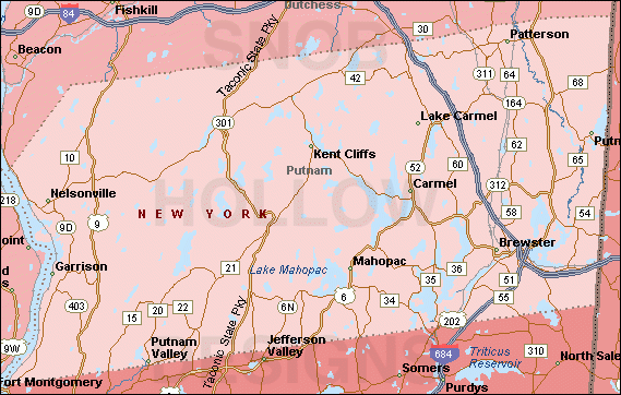 Putnam County New York Color Map
