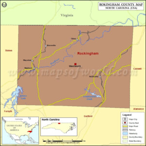 Rockingham County Map North Carolina