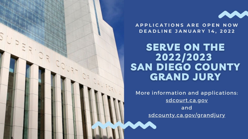 San Diego County Grand Jury Looking For New Applicants Superior Court 