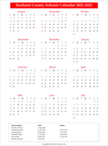 Scotland County Schools Calendar Holidays 2022 2023