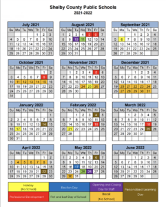 Shelby County Public Schools Calendar 2022 And 2023 PublicHolidays From