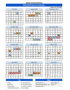 Stanly County Schools Calendar 2024 2025 In PDF