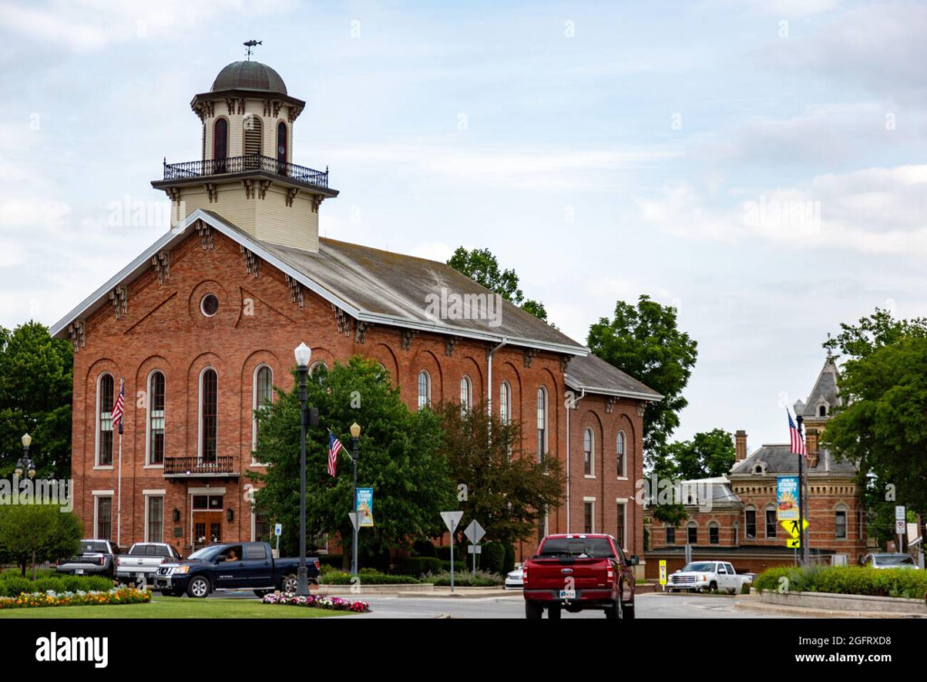 The 1868 Steuben County Court House In Downtown Angola Indiana USA 