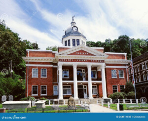 The Madison County Court House In Downtown Marshall NC Stock Image
