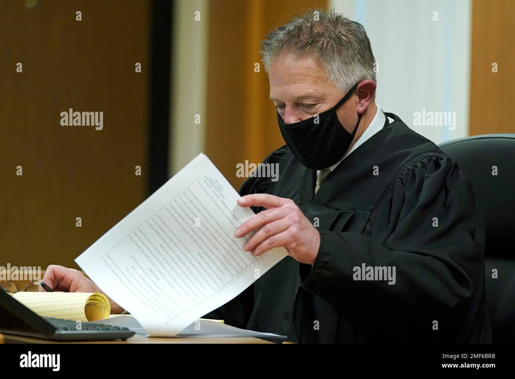Thurston County Superior Court Judge James Dixon Reads Notes As He 